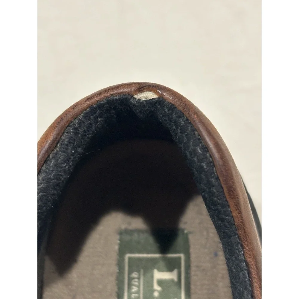 Vintage LL Bean Brown Leather Walking Gore-Tex Oxford Hiking Made In USA Men 7.5